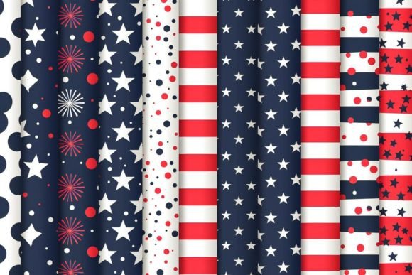 Download 4th of July Patriotic Background - Round Collection