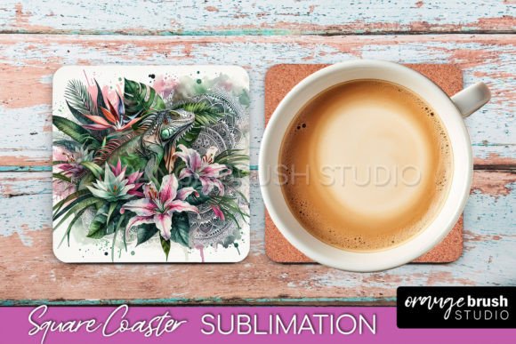 Download Tropical Animals Square Coaster Design - Premium Bundle