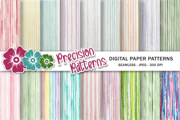 Download Watercolor Stripes Background Bundle - Round Collection