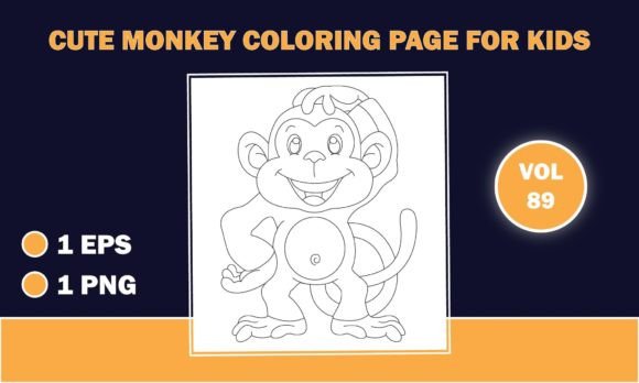 Download Monkey Coloring Page for Kids Book - Premium Resources