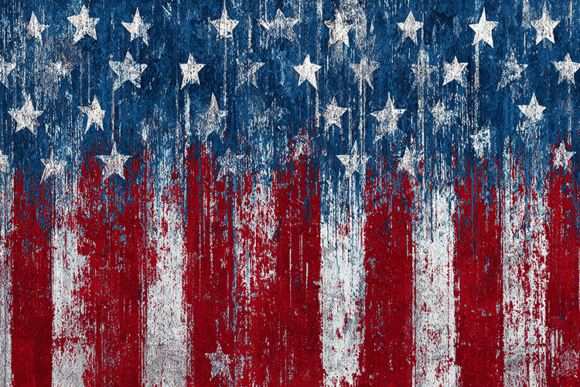 Download Distressed American Flag Background - Round Collection