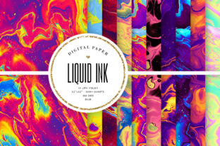 Download Liquid Paint Backgrounds - Bright Colors - Round Collection