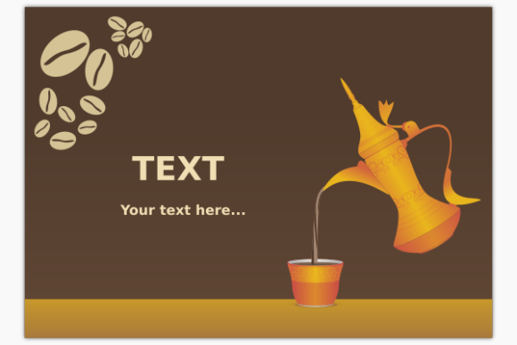 Download Arabian Style Coffee for Text Background - Round Collection
