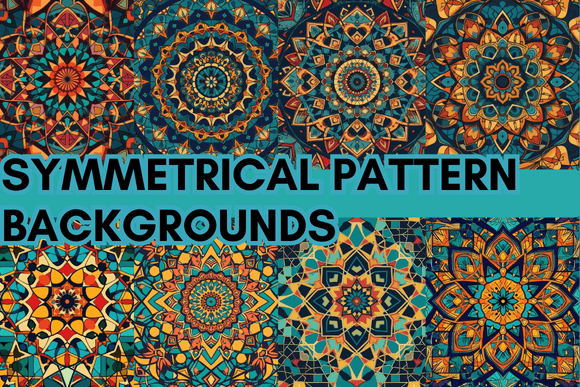 Download Symmetrical Pattern Backgrounds - Round Collection