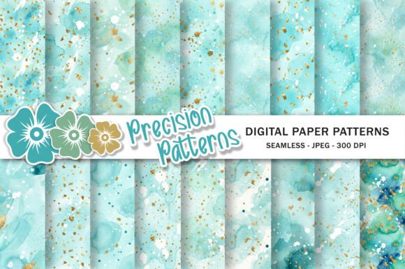Download Aqua Turquoise Watercolor Background - Round Collection
