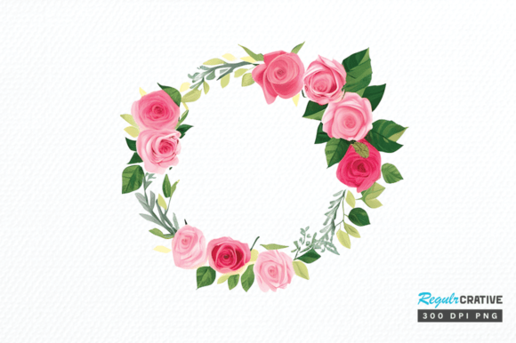 Download Watercolor Flower Round Clipart Png - Round Collection