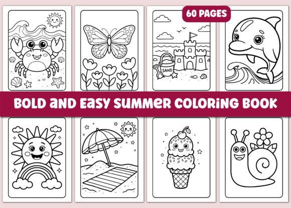 Download Bold and Easy Summer Coloring Book - Premium Resources