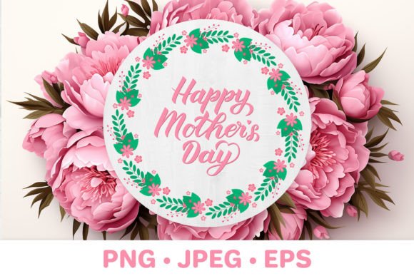 Download Happy Mother’s Day. Floral Round Design - Round Collection