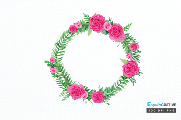 Download Watercolor Flower Round Clipart Png - Round Collection