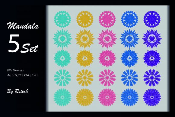 Download Mandala Ornamental Background Set - Round Collection