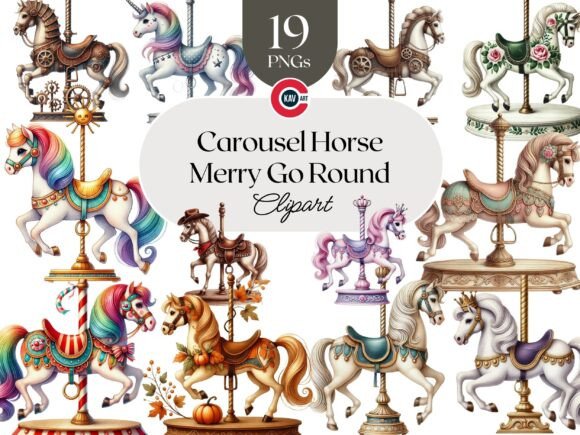 Download Carousel Horse Merry Go Round Clipart - Round Collection