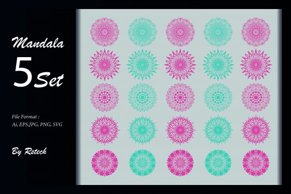 Download Mandala Ornamental Background Set - Round Collection