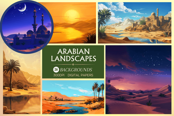 Download Arabian Landscapes - Backgrounds - Round Collection