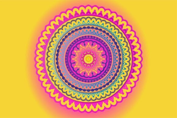 Download Gradient Mandala Isolated Background - Round Collection