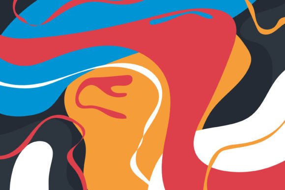 Download Abstract Background in Bright Colors - Round Collection