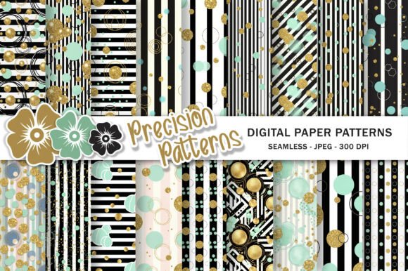 Download Luxury Black and White Stripe Background - Round Collection