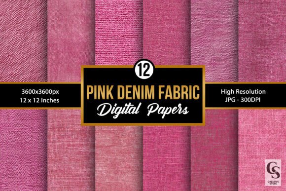 Download Pink Denim Fabric Texture Backgrounds - Round Collection