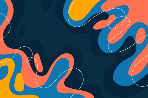 Download Abstract Background in Bright Colors - Round Collection
