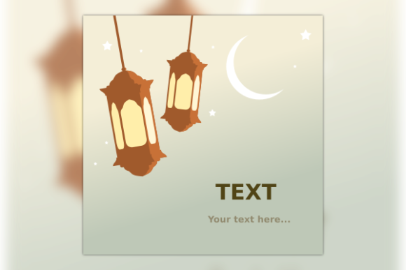 Download Arabian Lantern for Text Background - Round Collection